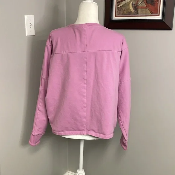 Gymshark Ori cropped sweatshirt lavender lilac workout Size Large - Picture 6 of 7